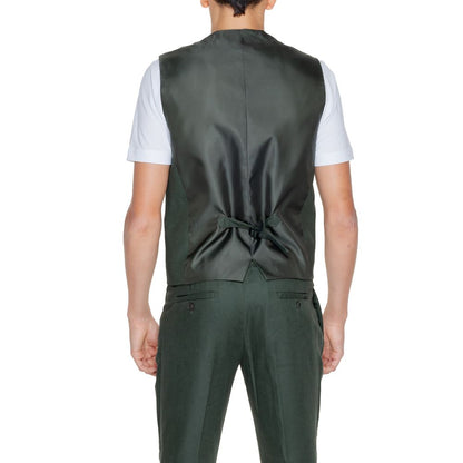 Antony Morato Green Linen Vest - IT48 | M