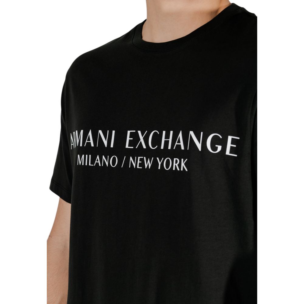 Armani Exchange Black And White Cotton T-Shirt