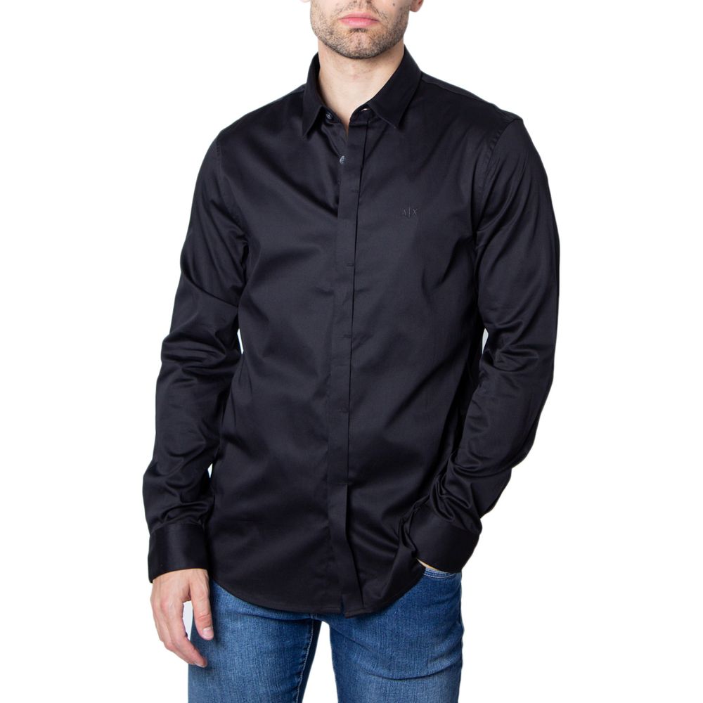 Armani Exchange Black Cotton Shirt - IT52 | XL