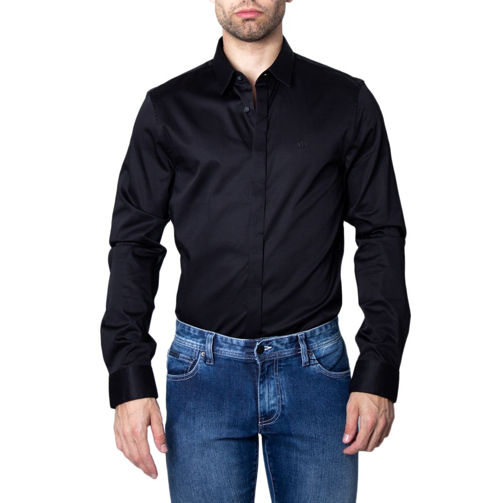 Armani Exchange Black Cotton Shirt - IT52 | XL