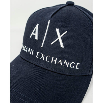 Armani Exchange Blue Cotton Hats & Cap - UNI