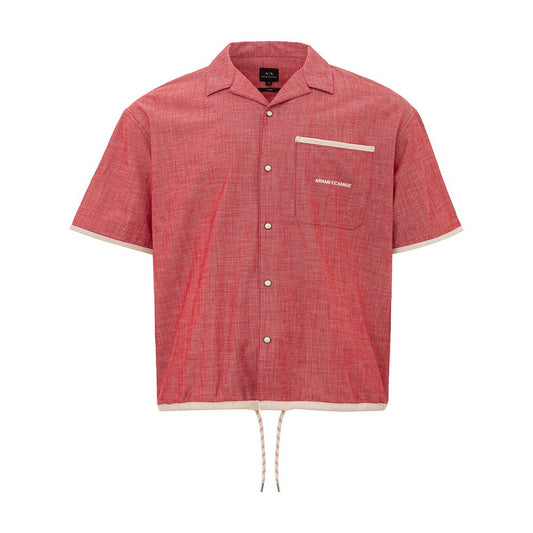 Armani Exchange Crimson Cotton Classic Men’s Shirt - M