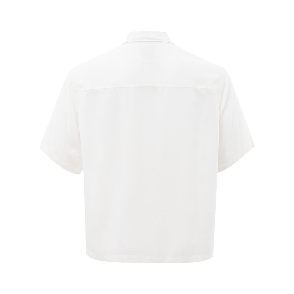 Armani Exchange Elegant White Viscose Shirt for Men - M