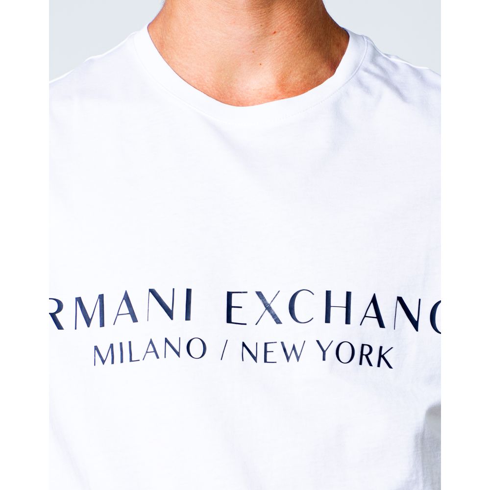 Armani Exchange White Cotton T-Shirt