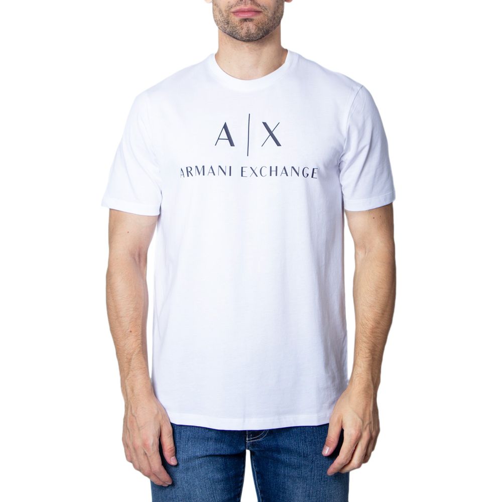 Armani Exchange White Cotton T-Shirt