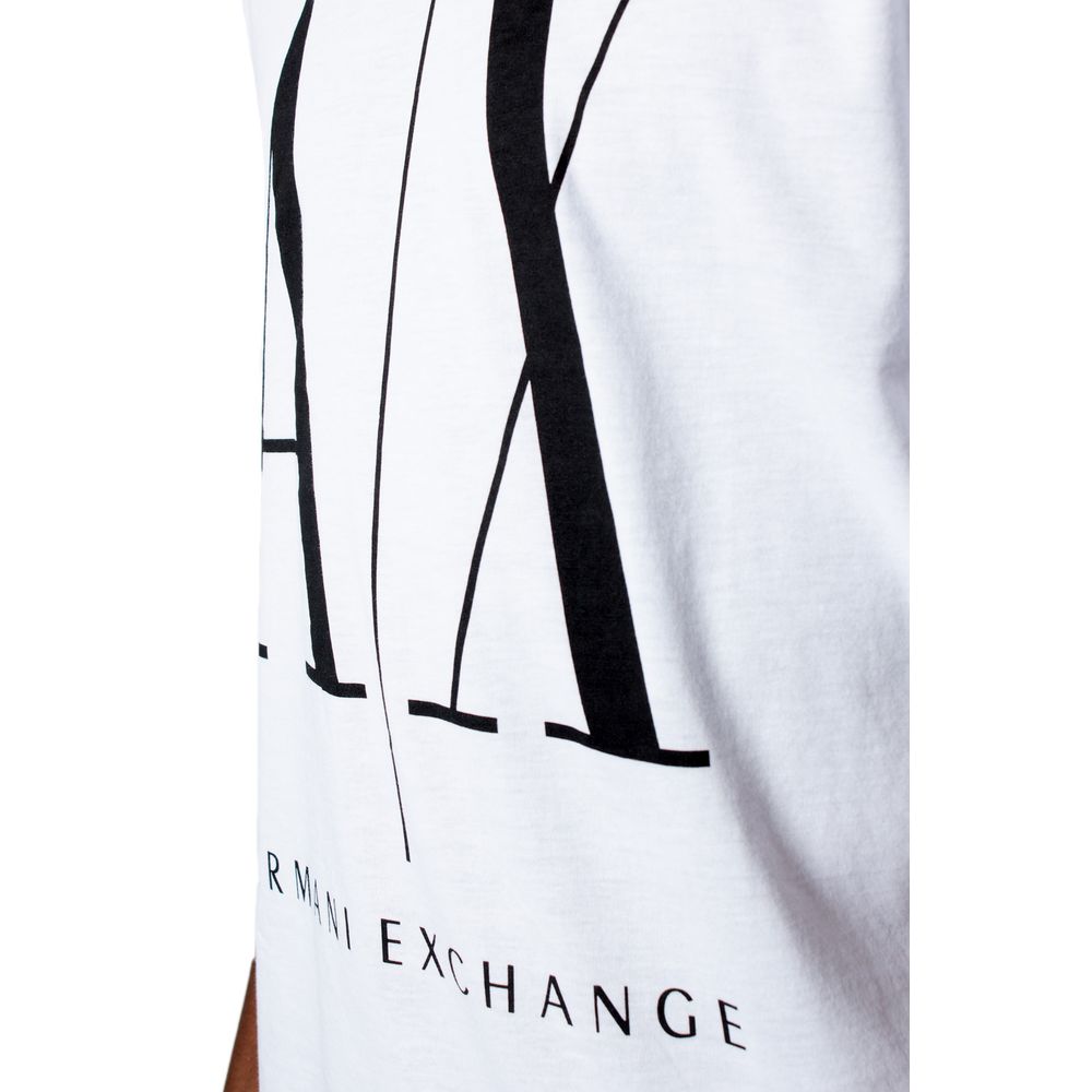 Armani Exchange White Cotton T-Shirt - IT44 | S