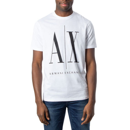 Armani Exchange White Cotton T-Shirt - IT44 | S