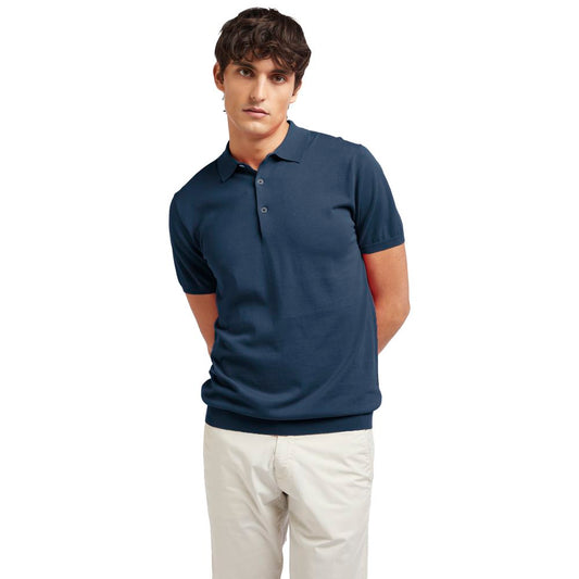 AT.P.CO Blue Cotton Polo Shirt