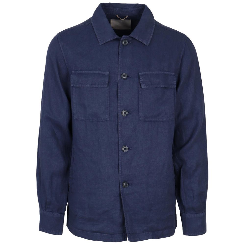 AT.P.CO Blue Linen Shirt - XS