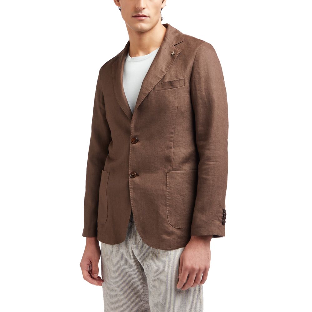 AT.P.CO Brown Linen Blazer - IT46 | S