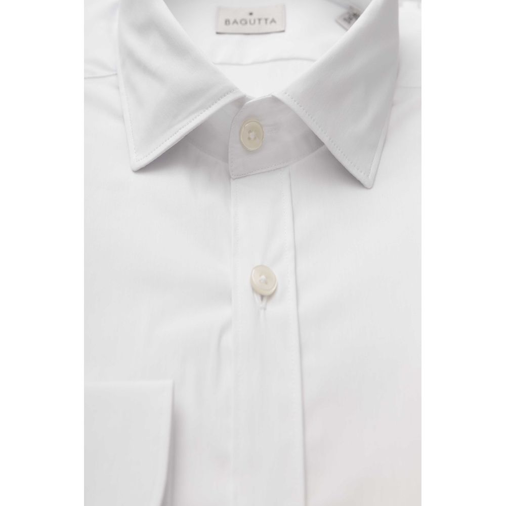 Bagutta White Cotton Men Shirt - XXL