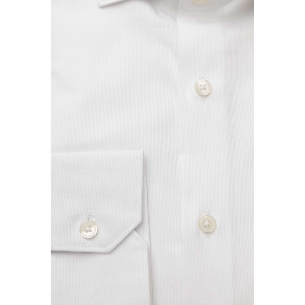 Bagutta White Cotton Men’s Shirt