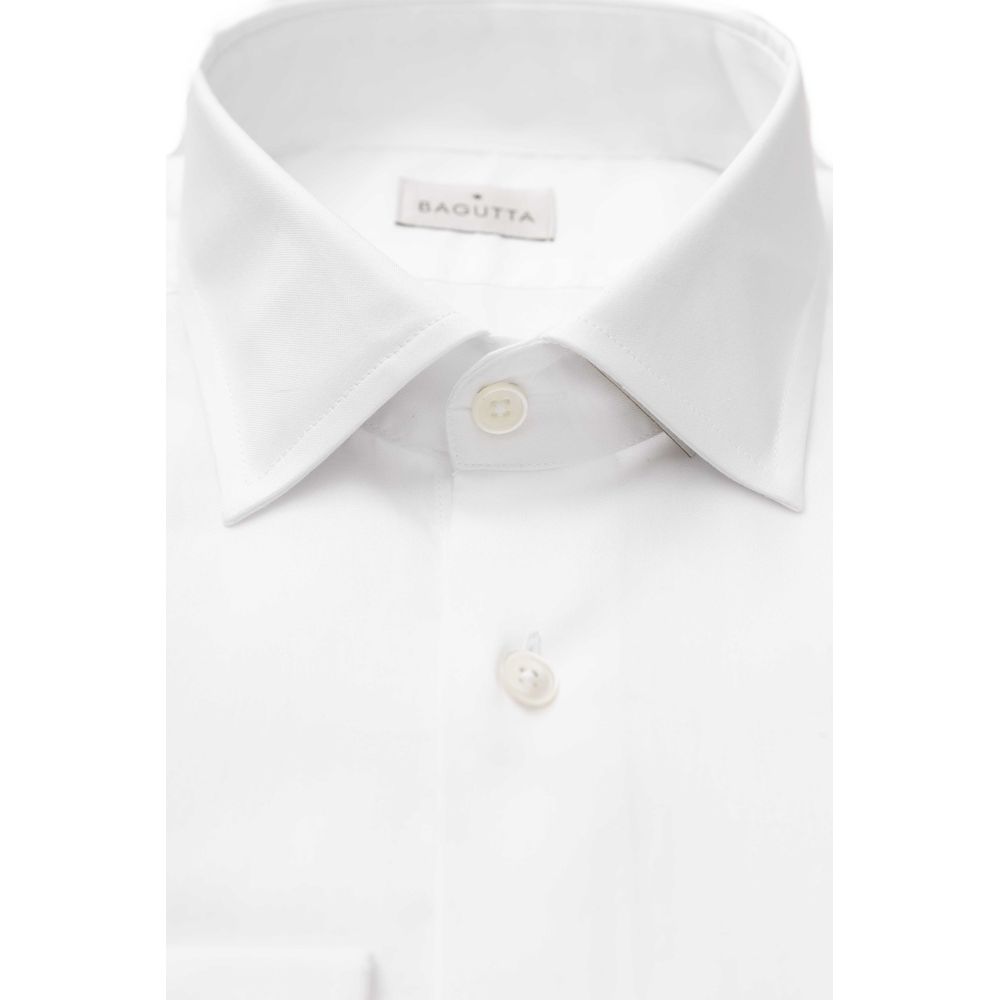 Bagutta White Cotton Men’s Shirt