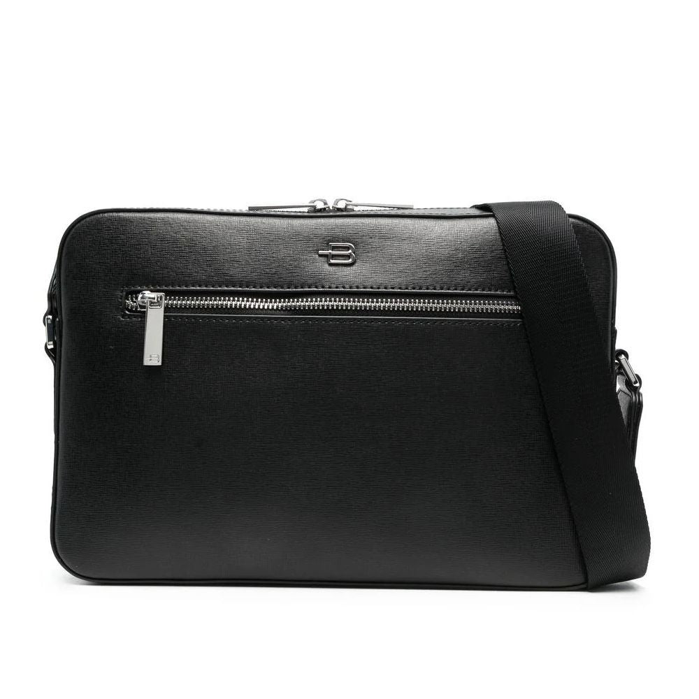 Baldinini Trend Black Leather Di Calfskin Shoulder Bag