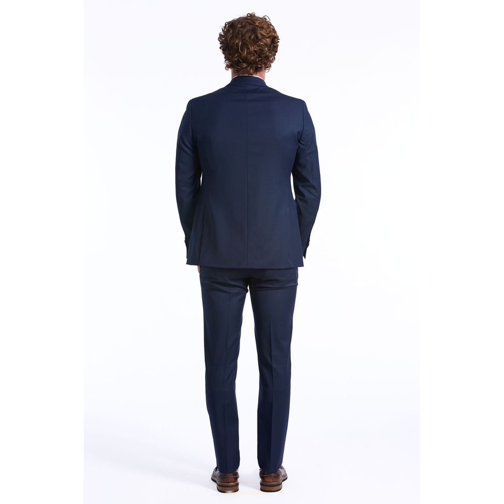 Baldinini Trend Blue Wool Men Suit - IT52 | XL