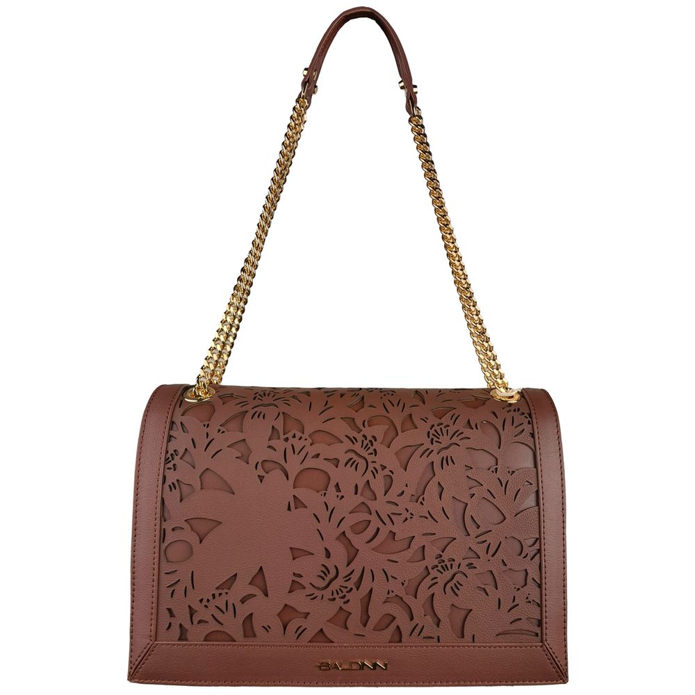 Baldinini Trend Brown Calfskin Women Crossbody Bag