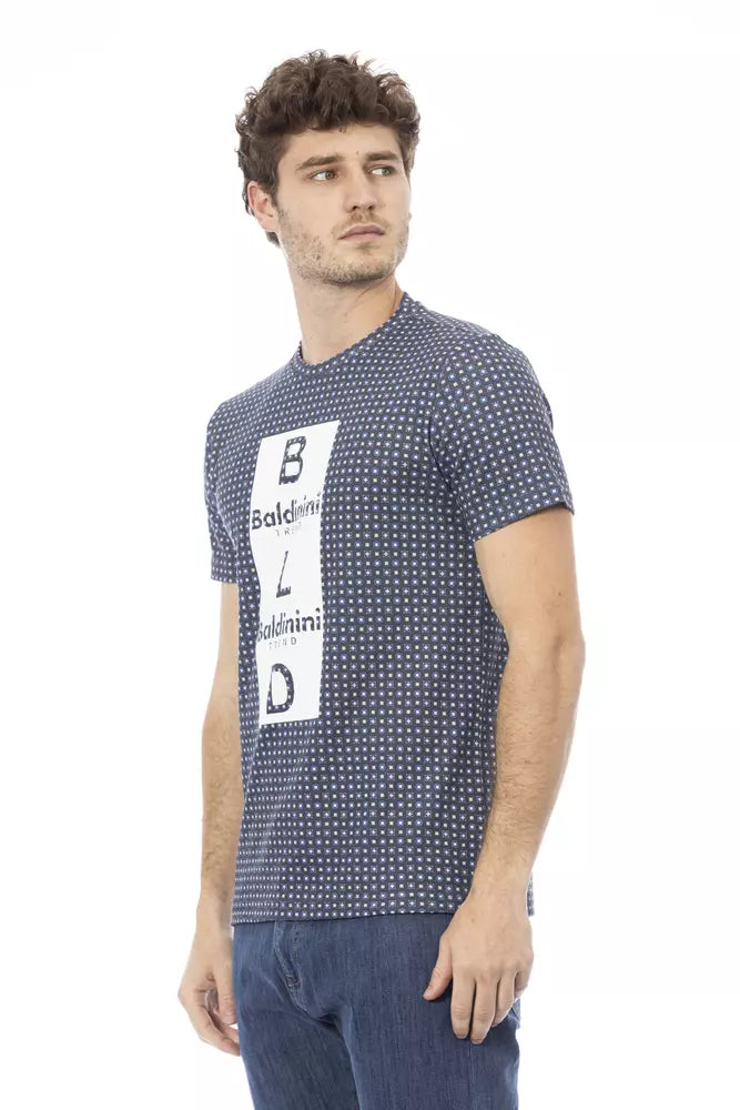 Baldinini Trend Gray Cotton Men T-Shirt - S