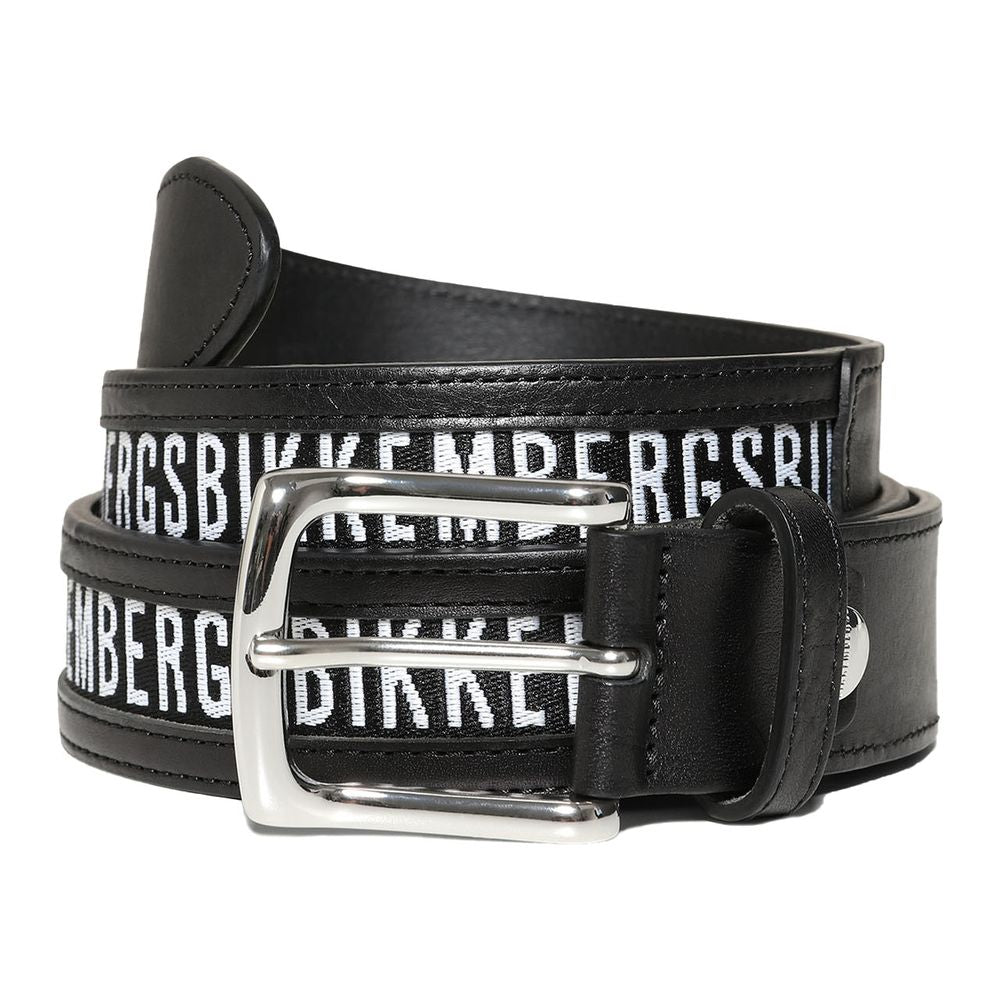 Bikkembergs ’Black Calfskin Men’s Belt’