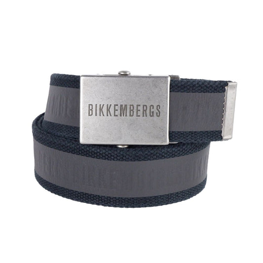 Bikkembergs Black Cotton Mens Belt - 100 cm / 40 Inches