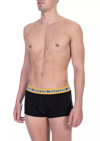 Bikkembergs Black Cotton Men’s Trunk Underwear Pack