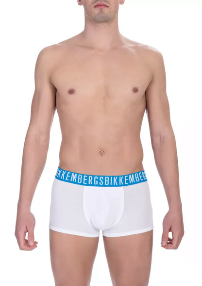 Bikkembergs White Cotton Men’s Trunk