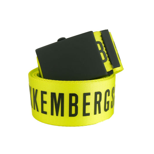 Bikkembergs Yellow Polyester Men Belt - 90 cm / 36 Inches