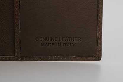 Billionaire Italian Couture Elegant Leather Men’s Wallet in Brown