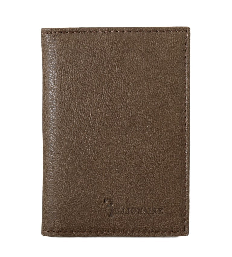 Billionaire Italian Couture Elegant Leather Men’s Wallet in Brown