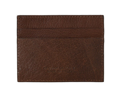 Billionaire Italian Couture Elegant Leather Men’s Wallet in Brown