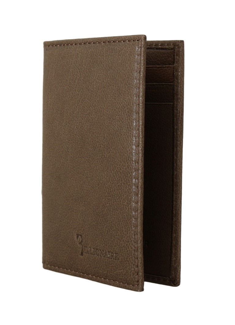 Billionaire Italian Couture Elegant Leather Men’s Wallet in Brown