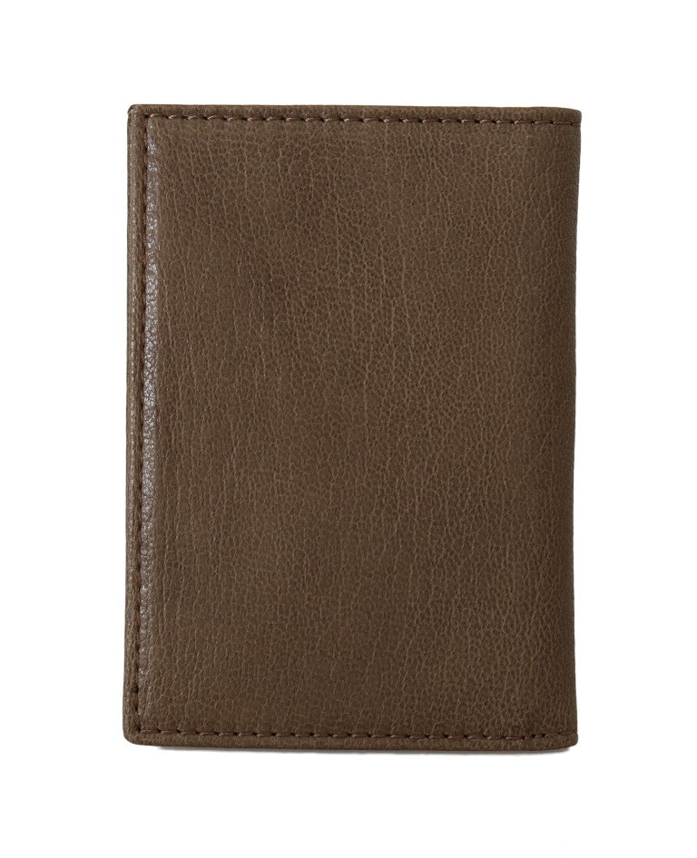 Billionaire Italian Couture Elegant Leather Men’s Wallet in Brown