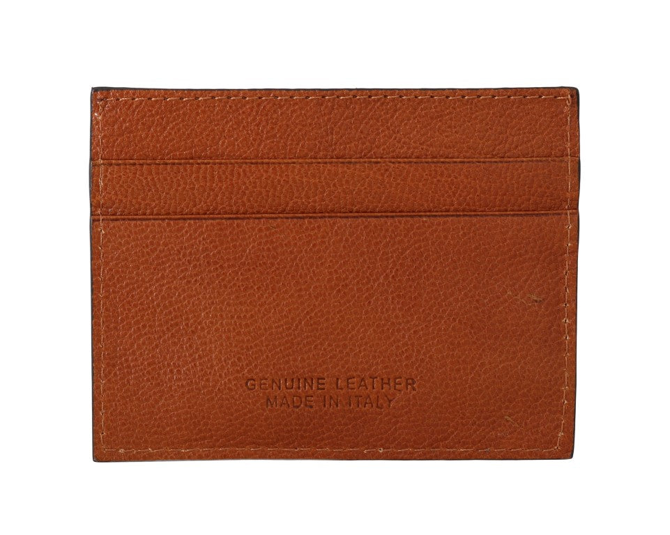 Billionaire Italian Couture Elegant Men’s Leather Wallet in Brown