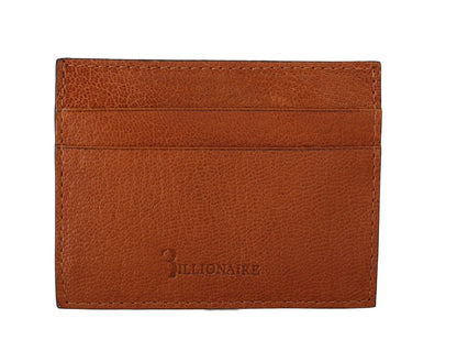 Billionaire Italian Couture Elegant Men’s Leather Wallet in Brown