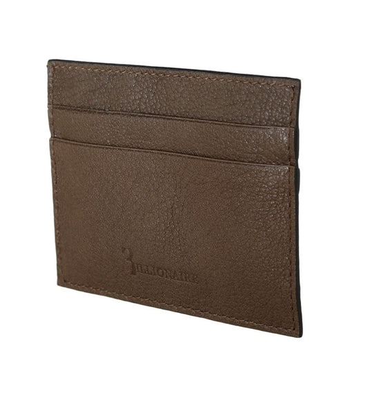 Billionaire Italian Couture Elegant Turtledove Leather Men’s Wallet