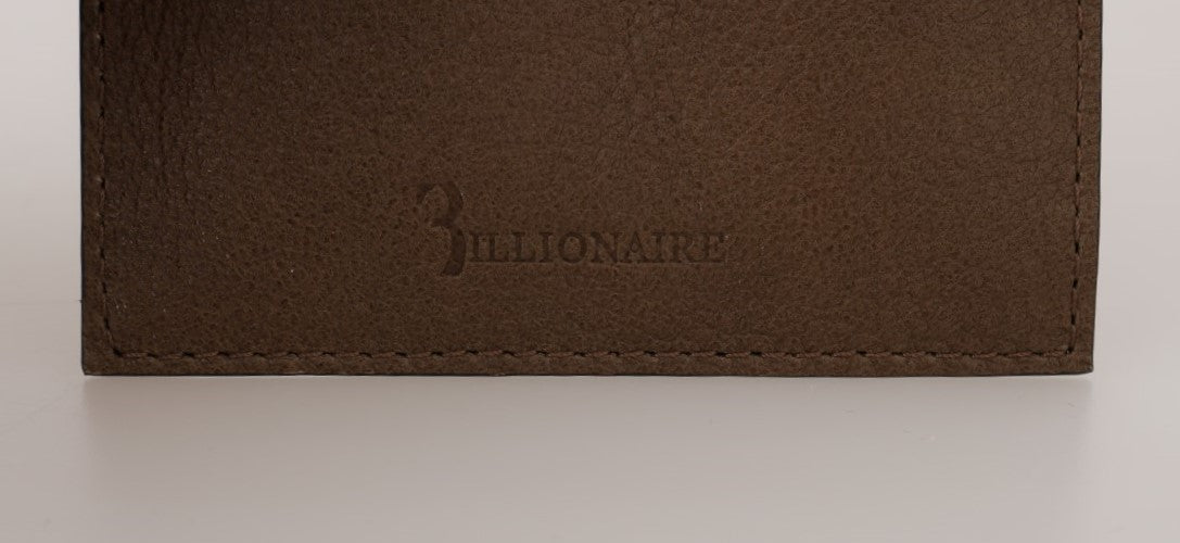 Billionaire Italian Couture Elegant Turtledove Leather Men’s Wallet