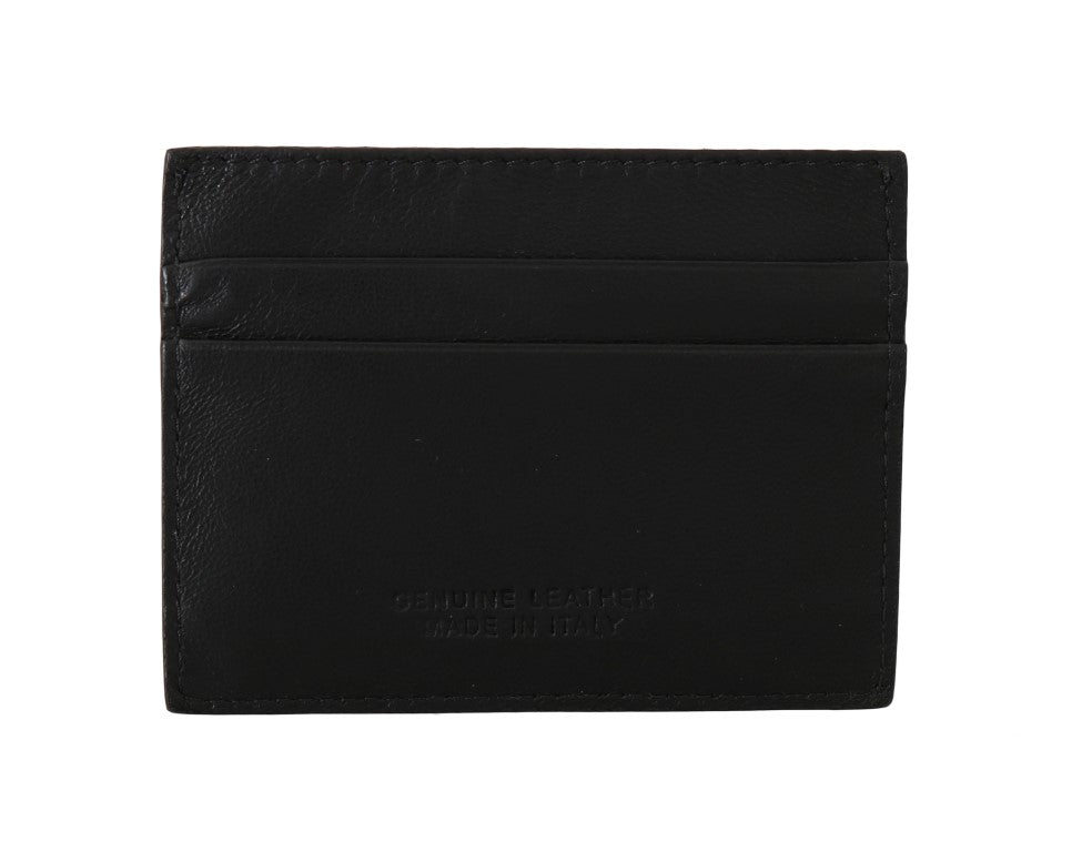 Billionaire Italian Couture Exquisite Black Leather Men’s Wallet