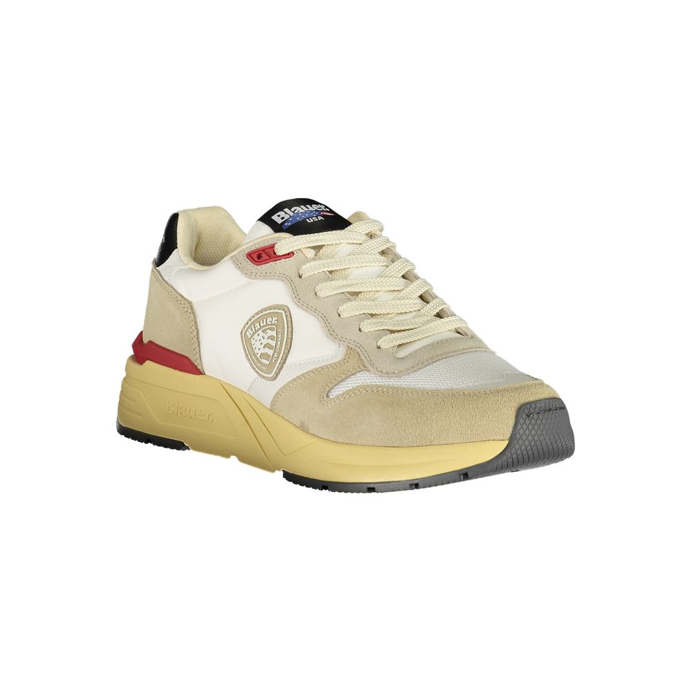 Blauer Beige Polyester Men Sneaker - EU40/US7