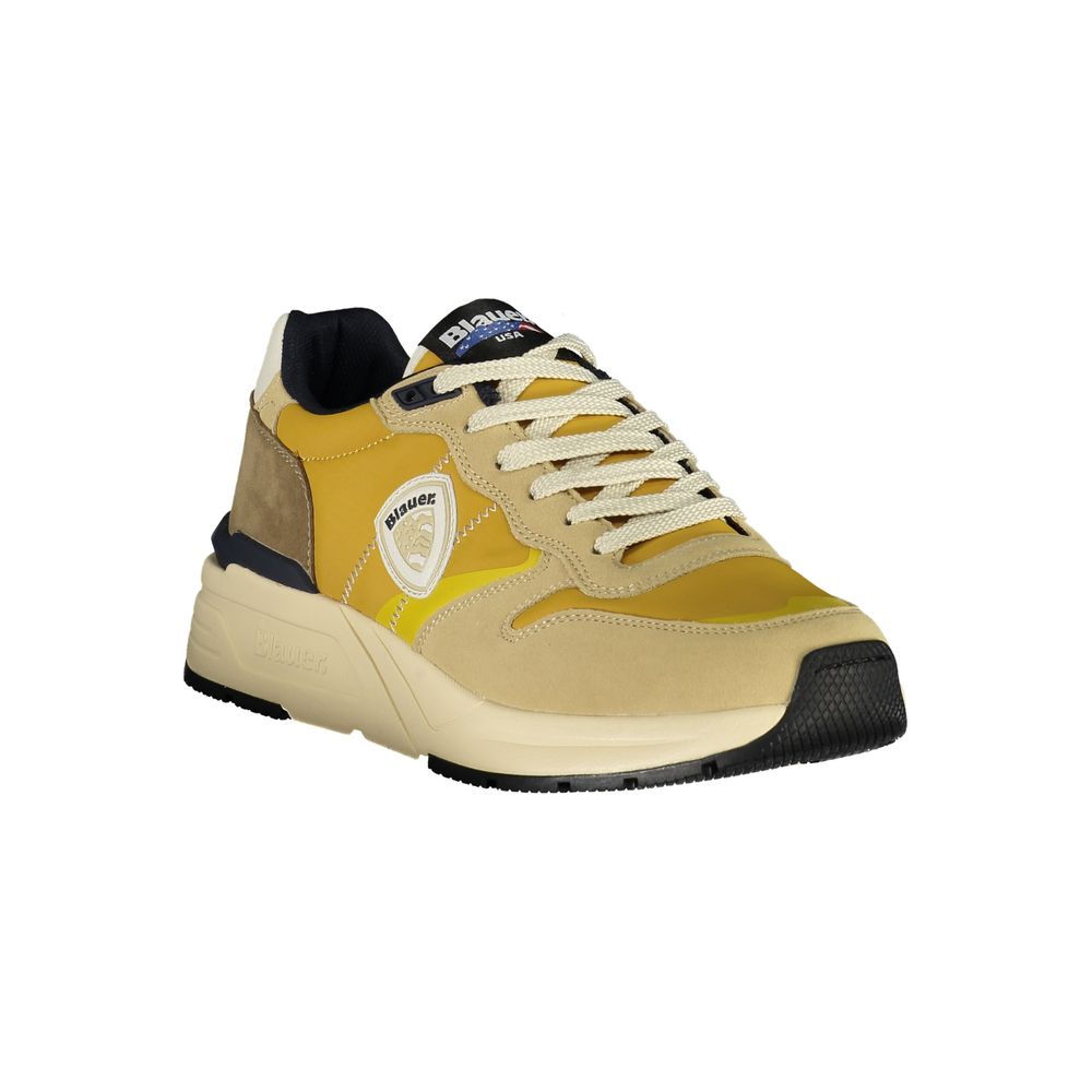 Blauer Beige Polyester Men Sneaker - EU40/US7