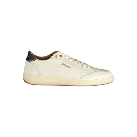 Blauer White Polyester Sneaker - EU41/US8