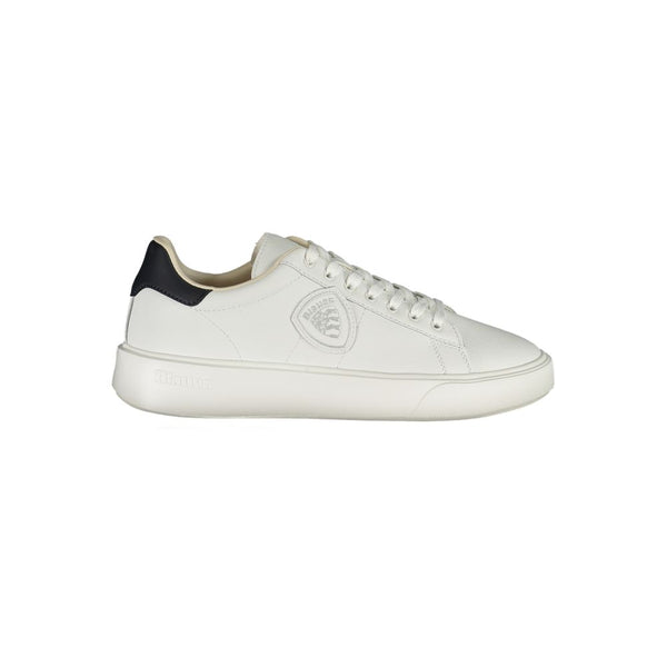 Blauer White Polyethylene Men Sneaker