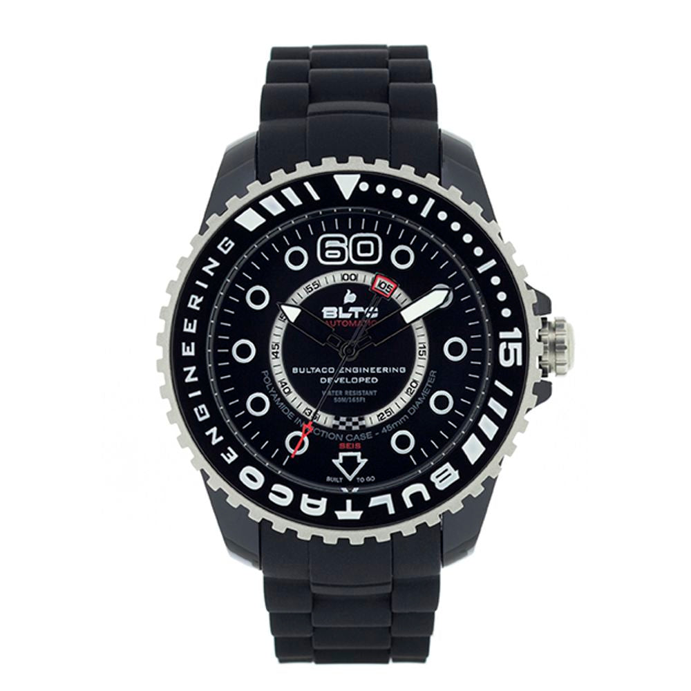 Bultaco Black Silicone Watch