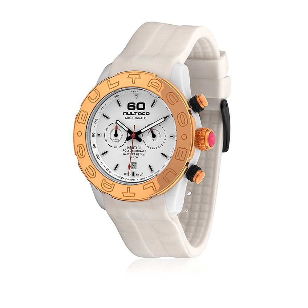 Bultaco White Rubber Watch