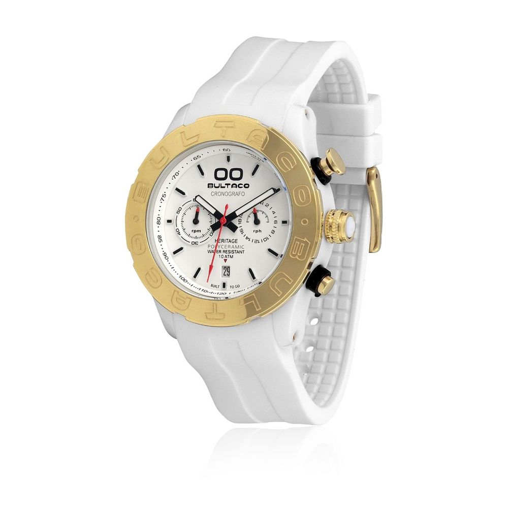 Bultaco White Rubber Watch