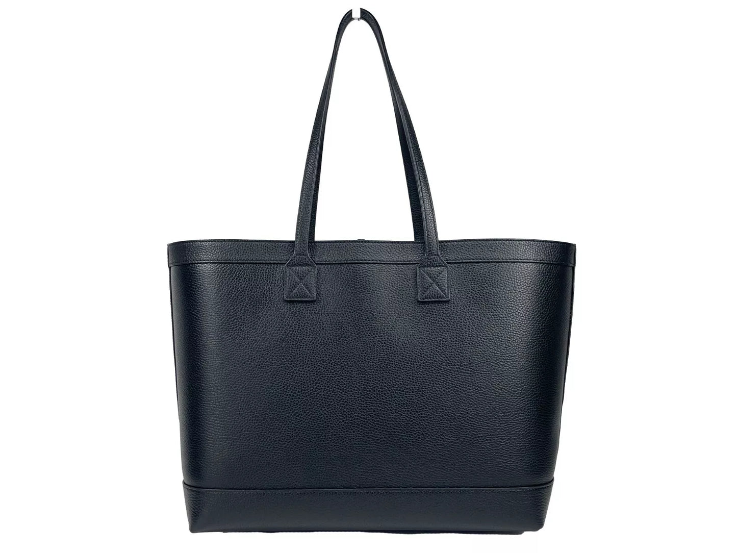 Burberry Medium Grainy Leather Black Tote Bag Purse