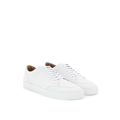 Burberry White Leather Sneaker - EU37/US7