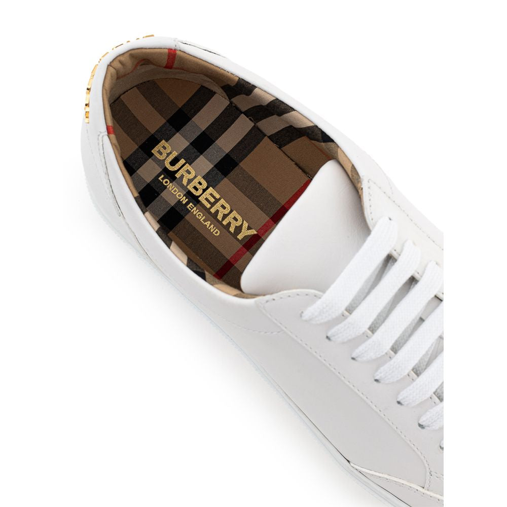 Burberry White Leather Sneaker - EU37/US7