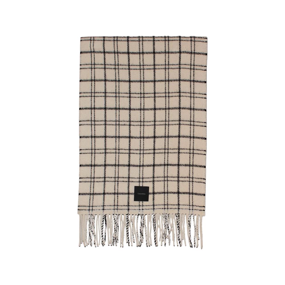 Calvin Klein Beige Wool Scarf