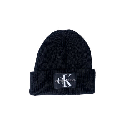 Calvin Klein Black Acrylic Hat - One Size