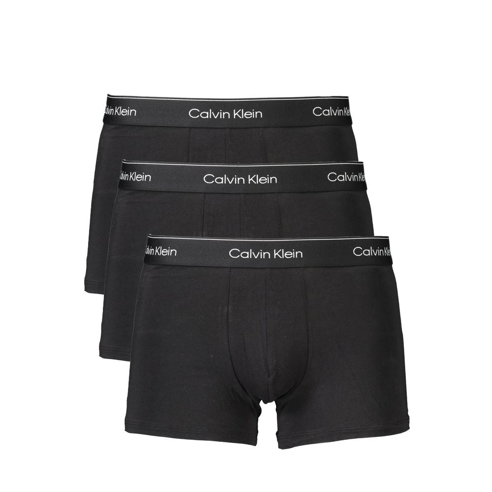 Calvin Klein Black Cotton Men Boxer Short Trio - XL