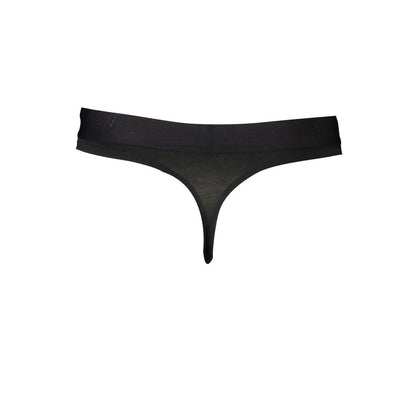 Calvin Klein Black Cotton Women Thong - XS